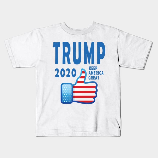 Trump 2020 Keep America Great Kids T-Shirt by qrotero